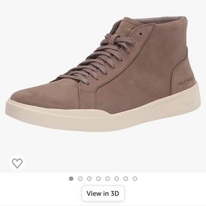 Cole Haan Grand OS Crosscourt High Top Sneakers Mens 11.5 Gray Nubuck